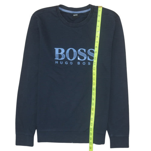 Mens UK Size L HUGO BOSS Blue Pullover Sweatshirt