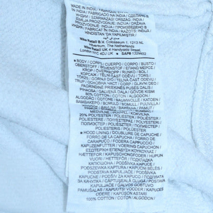 Mens UK Size M Nike White Pullover Hoodie