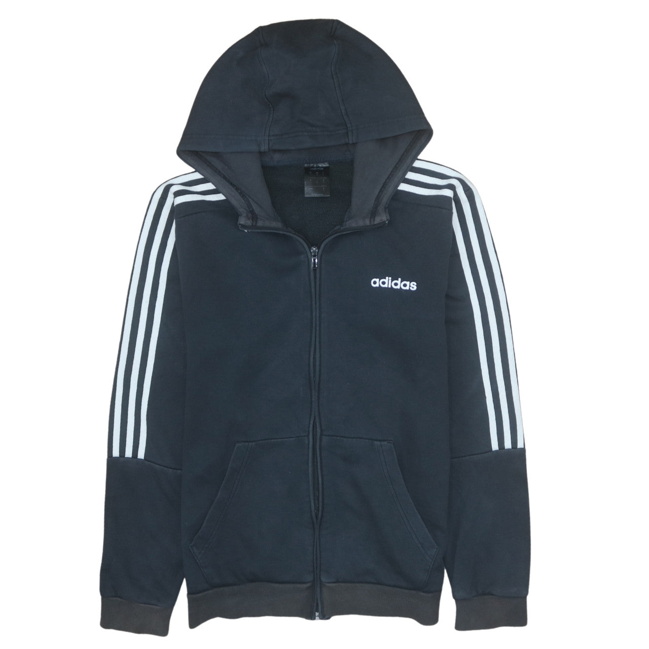 Mens UK Size M adidas Black Full Zip Hoodie