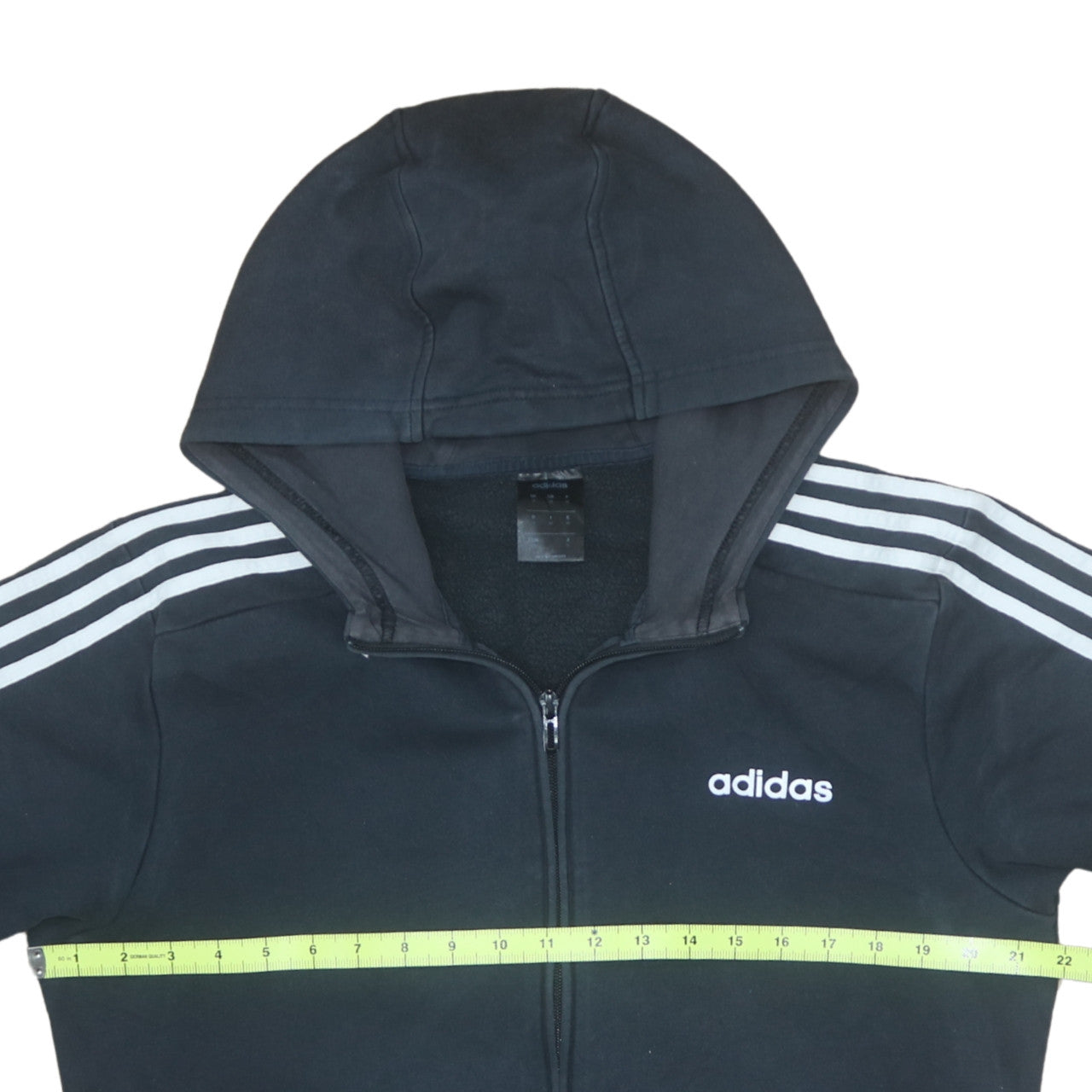 Mens UK Size M adidas Black Full Zip Hoodie