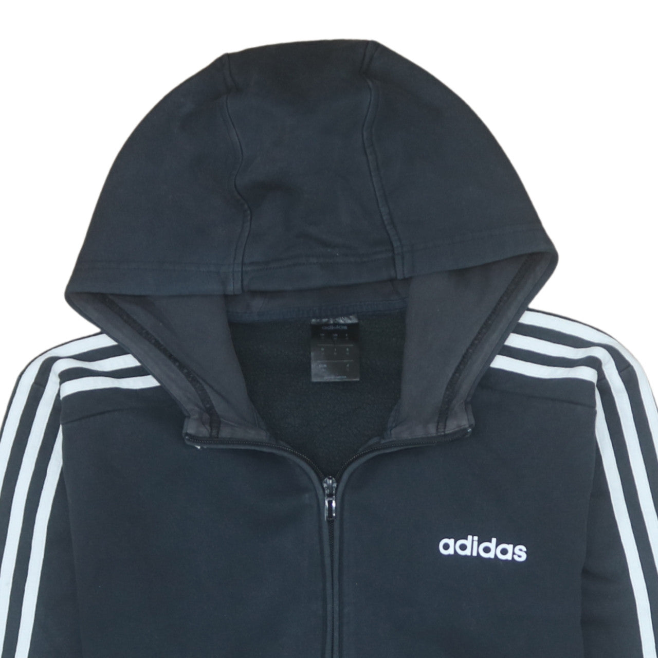 Mens UK Size M adidas Black Full Zip Hoodie