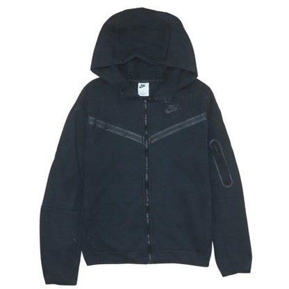 Nike Boys Black Full Zip Hoodie XL (158-170cm) Fleece Lined Casual