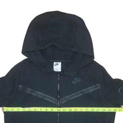 Nike Boys Black Full Zip Hoodie XL (158-170cm) Fleece Lined Casual