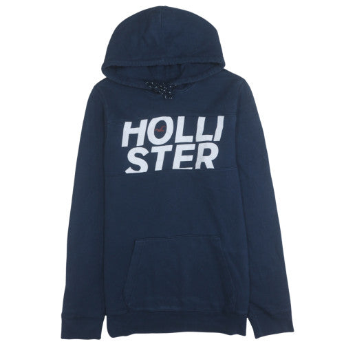 Mens UK Size L Hollister Blue Pullover Hoodie