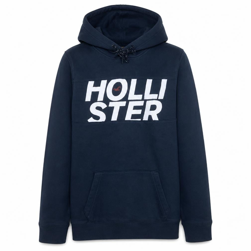 Mens UK Size L Hollister Blue Pullover Hoodie