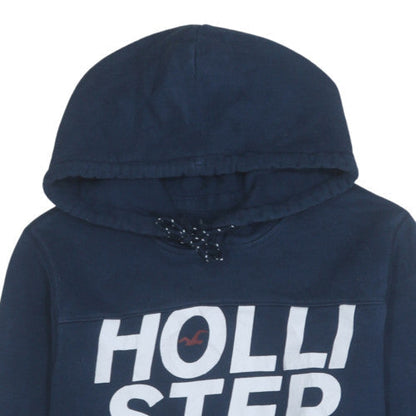 Mens UK Size L Hollister Blue Pullover Hoodie