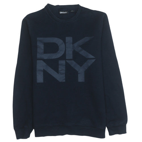 Womens UK Size M DKNY Black Pullover Sweatshirt