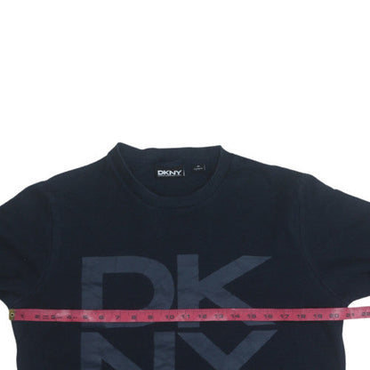 Womens UK Size M DKNY Black Pullover Sweatshirt