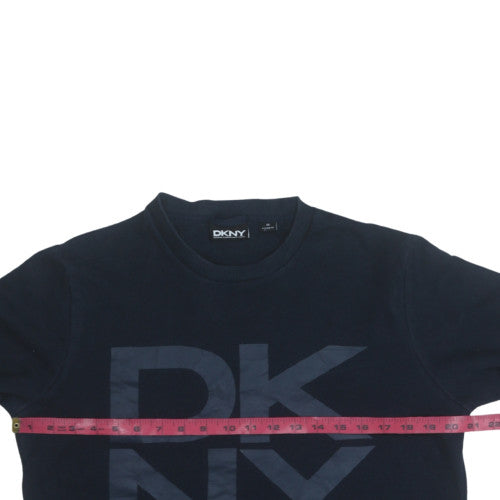 Womens UK Size M DKNY Black Pullover Sweatshirt