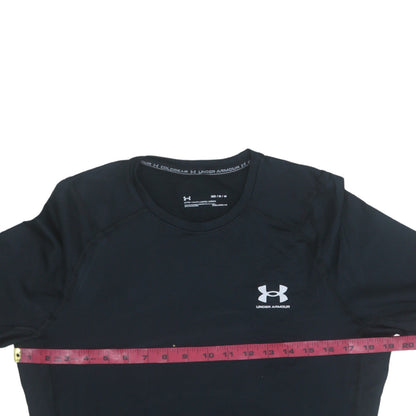 Mens UK Size M Under armour Black Running & JoggingGym & TrainingFootball T-Shir