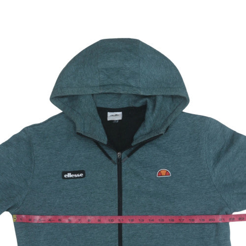 Mens UK Size L ellesse Green Full Zip Hoodie