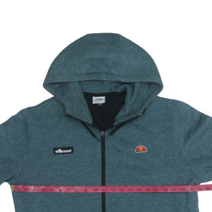 Mens UK Size L ellesse Green Full Zip Hoodie