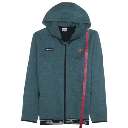 Mens UK Size L ellesse Green Full Zip Hoodie