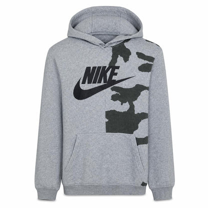 Nike Men's Grey Camouflage Pullover Hoodie Size M Cotton Blend
