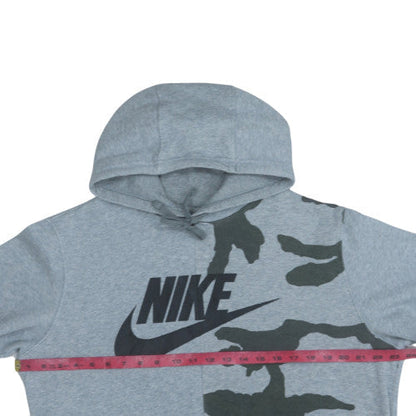 Nike Men's Grey Camouflage Pullover Hoodie Size M Cotton Blend