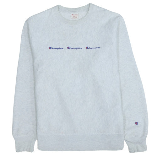 Mens UK Size M Champion Grey Pullover Sweatshirt