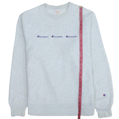 Mens UK Size M Champion Grey Pullover Sweatshirt