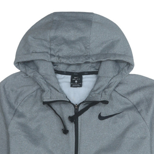 Mens UK Size M Nike Grey Full Zip Hoodie
