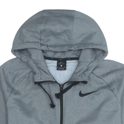 Mens UK Size M Nike Grey Full Zip Hoodie