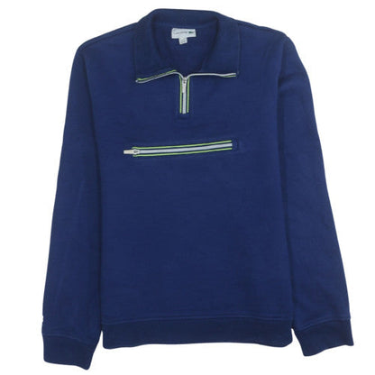 Mens UK Size XL Lacoste Blue Henley Sweatshirt
