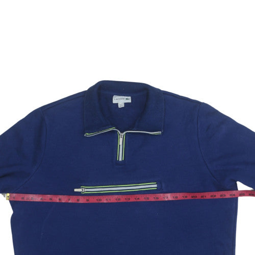 Mens UK Size XL Lacoste Blue Henley Sweatshirt