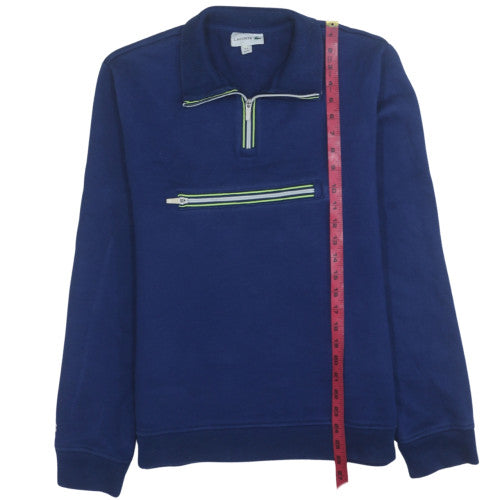 Mens UK Size XL Lacoste Blue Henley Sweatshirt