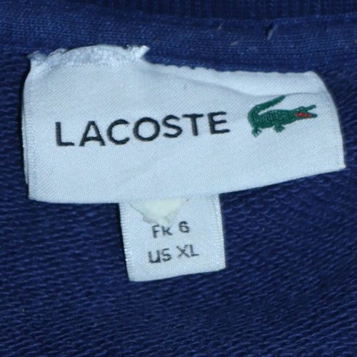 Mens UK Size XL Lacoste Blue Henley Sweatshirt