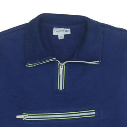 Mens UK Size XL Lacoste Blue Henley Sweatshirt