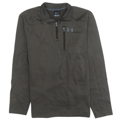 Mens UK Size M Under armour Brown 1/4 Zip Sweatshirt