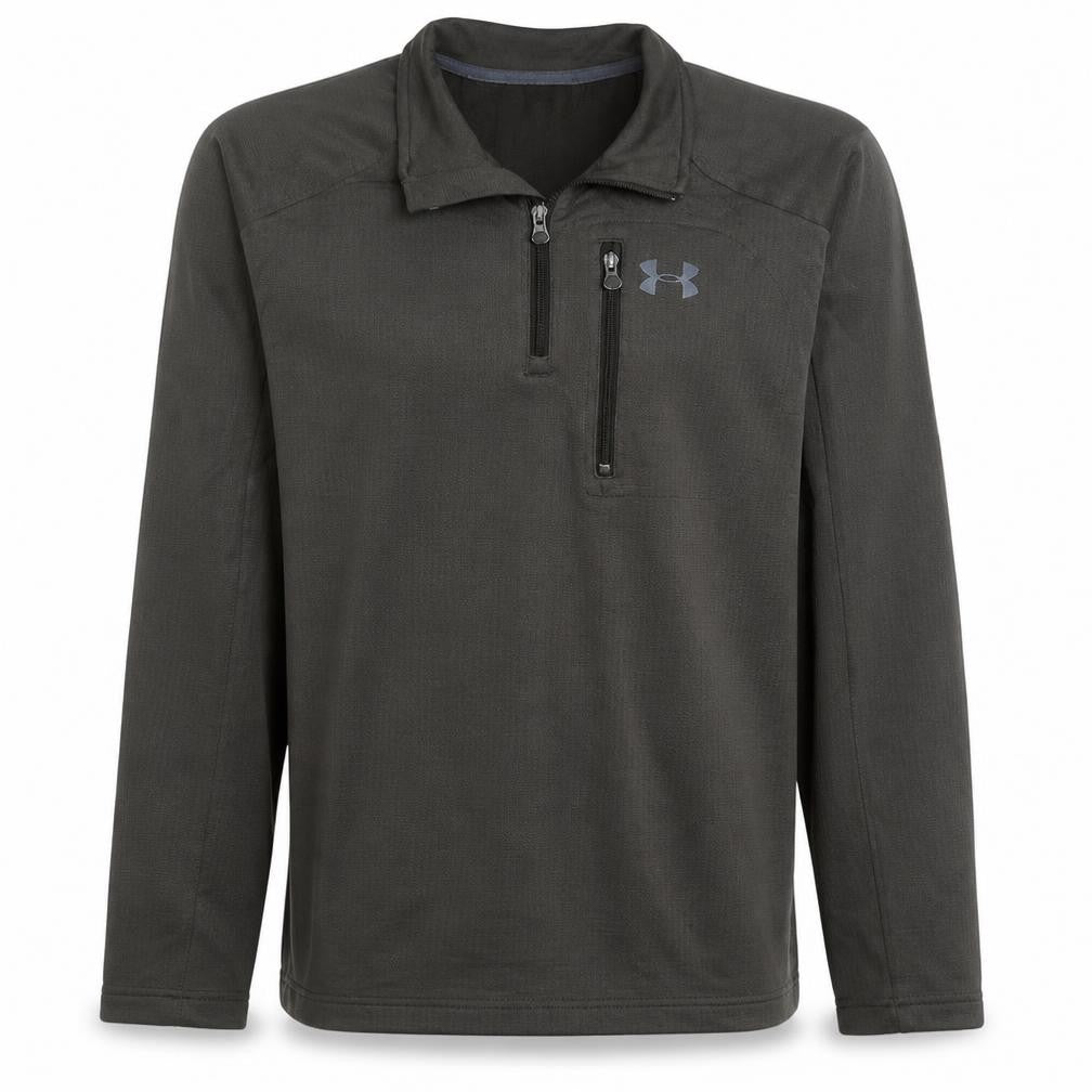Mens UK Size M Under armour Brown 1/4 Zip Sweatshirt
