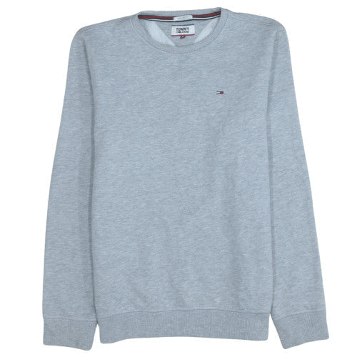Mens UK Size M Tommy Jeans Grey Pullover Sweatshirt