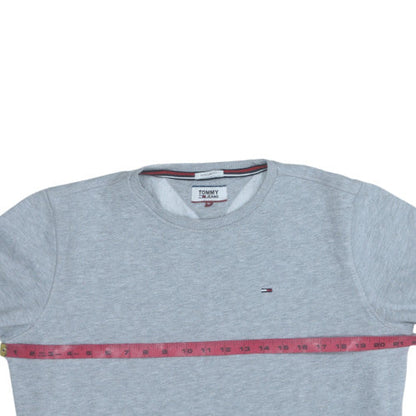 Mens UK Size M Tommy Jeans Grey Pullover Sweatshirt