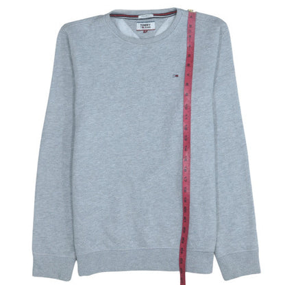 Mens UK Size M Tommy Jeans Grey Pullover Sweatshirt