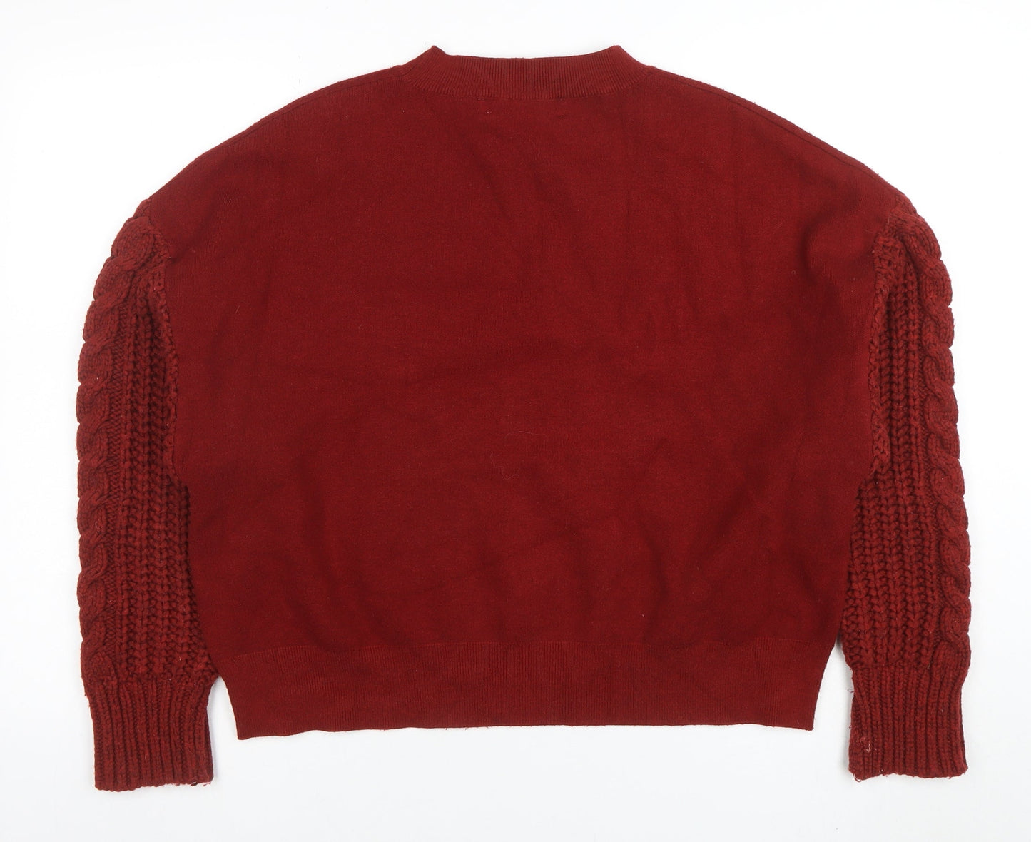 Womens UK Size M Zara Red Pullover Jumper