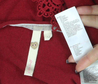 Womens UK Size 12 White Stuff Red Pullover Jumper