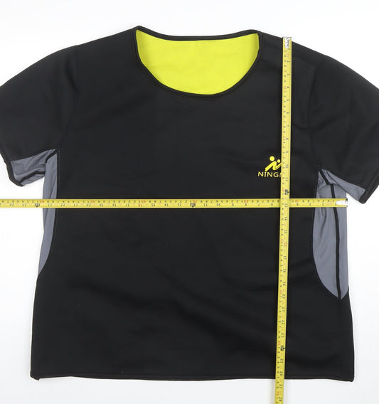 Mens UK Size 6XL NINGMI Black Gym & TrainingRunning & JoggingWeightlifting T-Shi