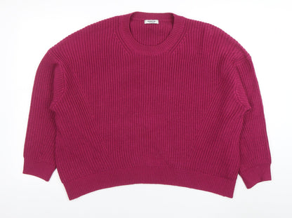 Womens UK Size M Simply Be Pink Pullover Jumper