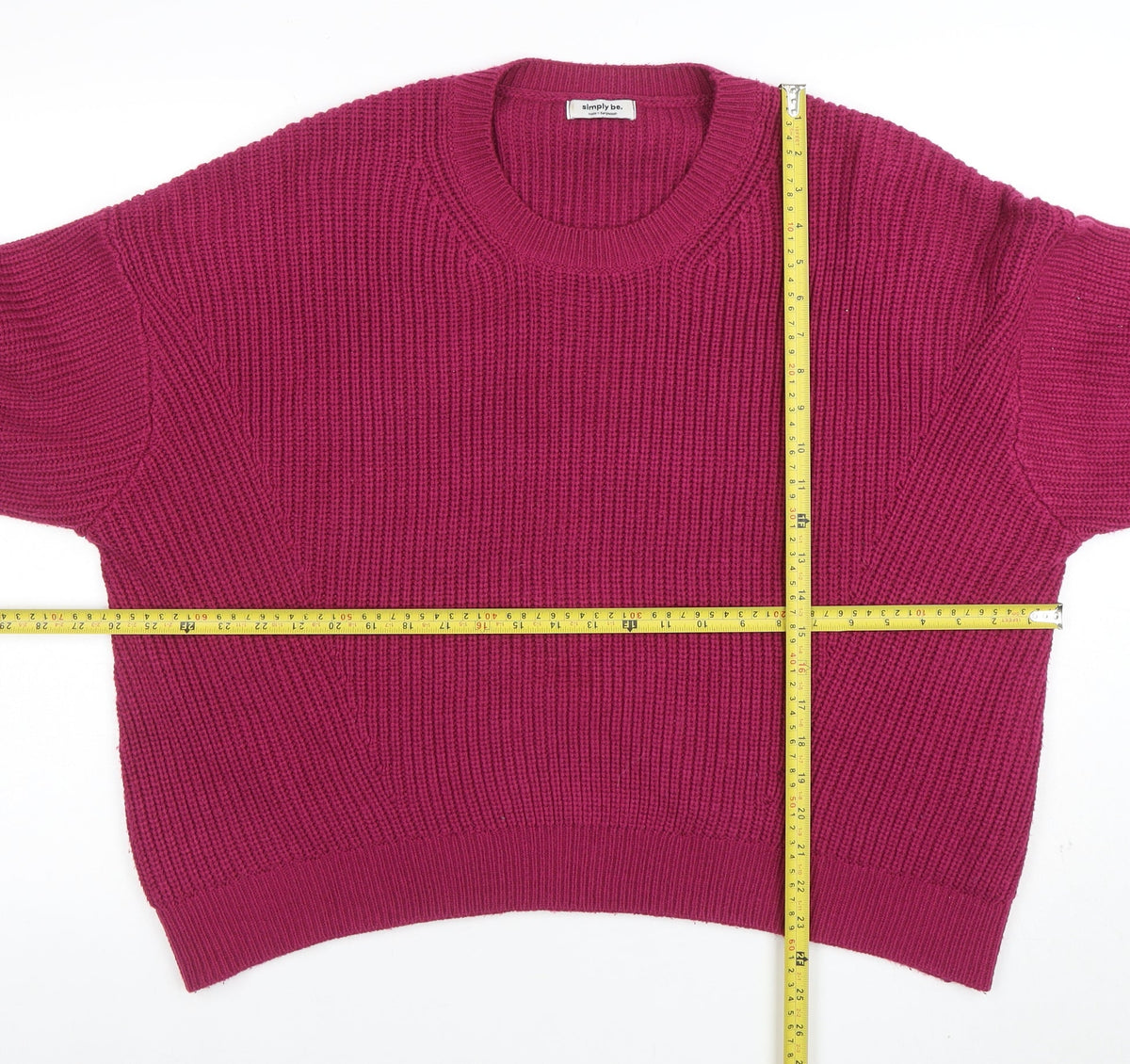 Womens UK Size M Simply Be Pink Pullover Jumper
