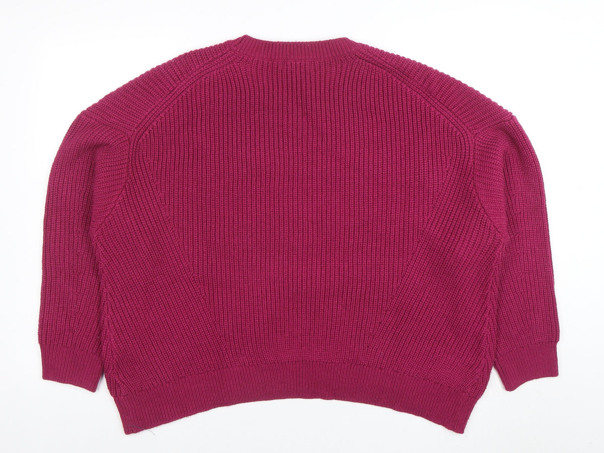 Womens UK Size M Simply Be Pink Pullover Jumper