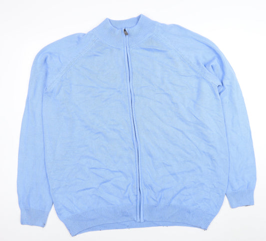Colton Traders Men's Blue 3XL Full Zip Cotton Jumper