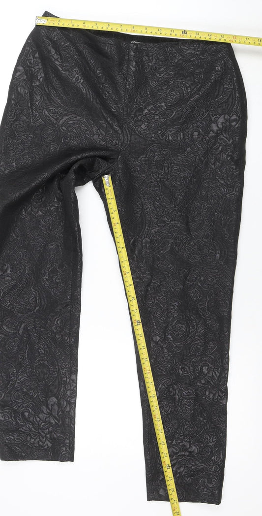 Autograph Women’s Black Floral Jacquard Jegging Size 12