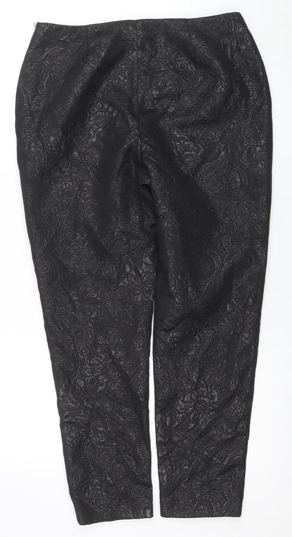 Autograph Women’s Black Floral Jacquard Jegging Size 12