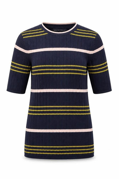 Marks and Spencer Women’s Navy Striped Knit T-Shirt Size 8