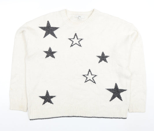 Womens UK Size XL Marks and Spencer Ivory Pullover Jumper