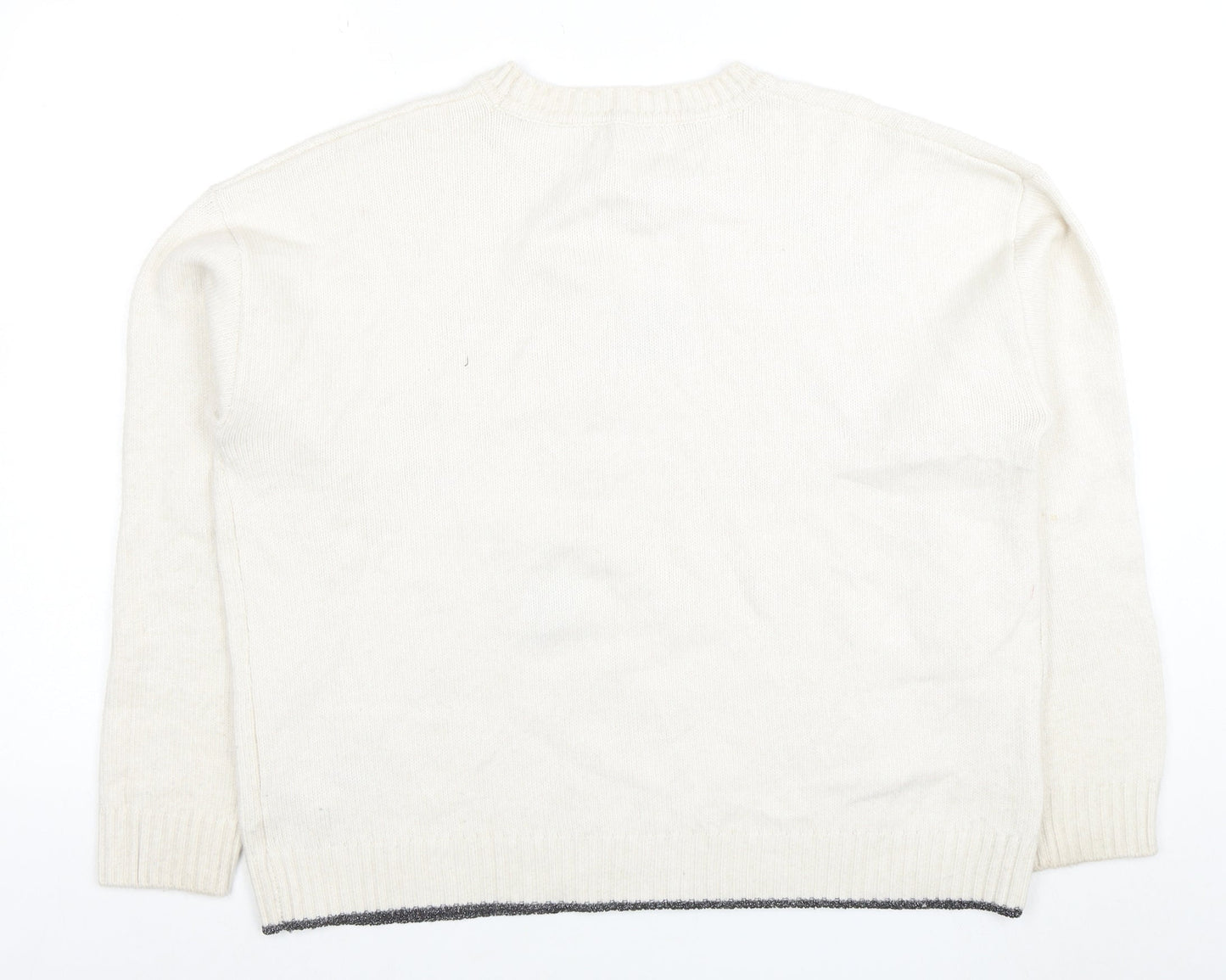 Womens UK Size XL Marks and Spencer Ivory Pullover Jumper