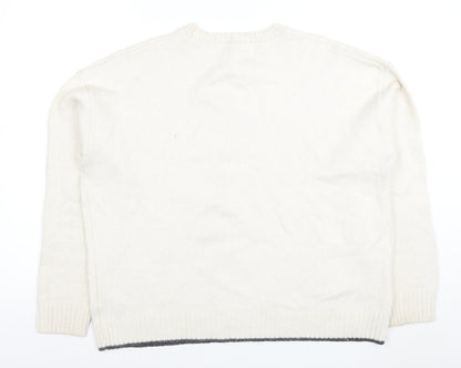 Womens UK Size XL Marks and Spencer Ivory Pullover Jumper