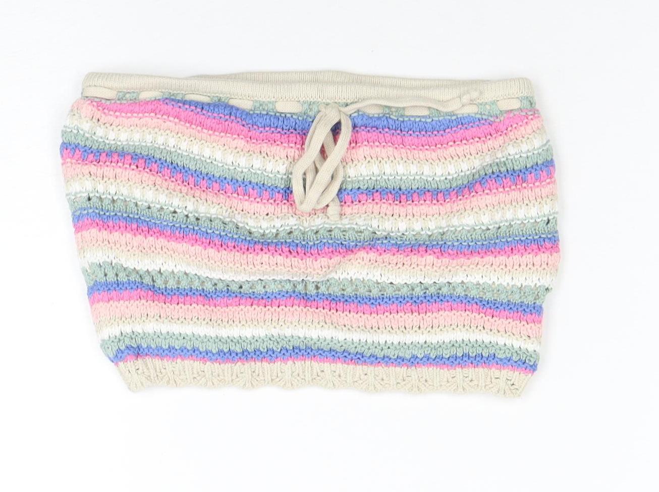 Hollister Women's Multicoloured Striped Knit Strapless Camisole Top XS