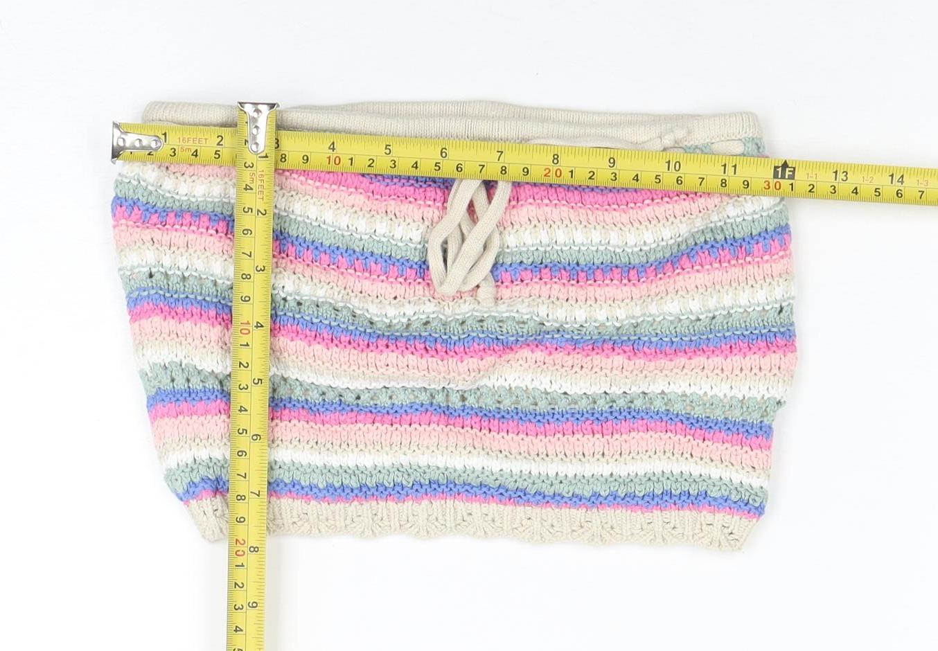 Hollister Women's Multicoloured Striped Knit Strapless Camisole Top XS