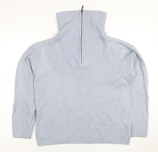 Womens UK Size M TU Blue Full Zip Jumper
