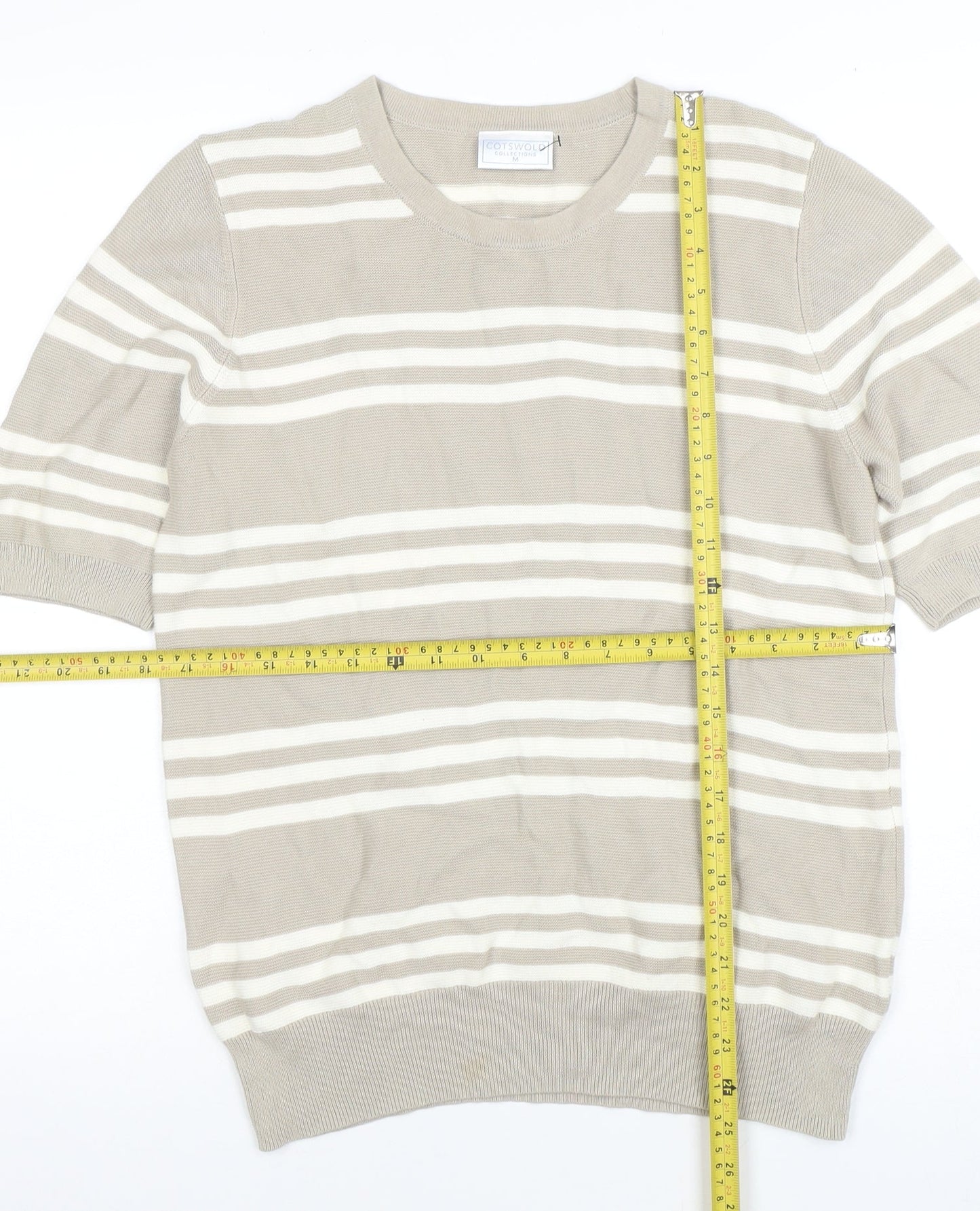 Womens UK Size M Cotswold Collections Beige Basic T-Shirt